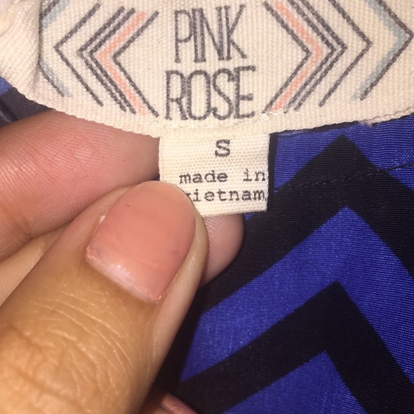 Pink Rose dress size small chevron print - Picture 7 of 8